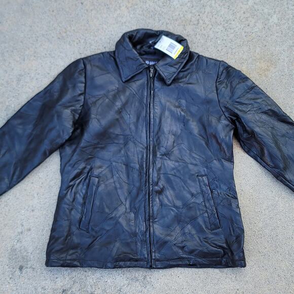 PB Basics Jackets & Blazers - Vtg PB Basics Quilted Leather Jacket